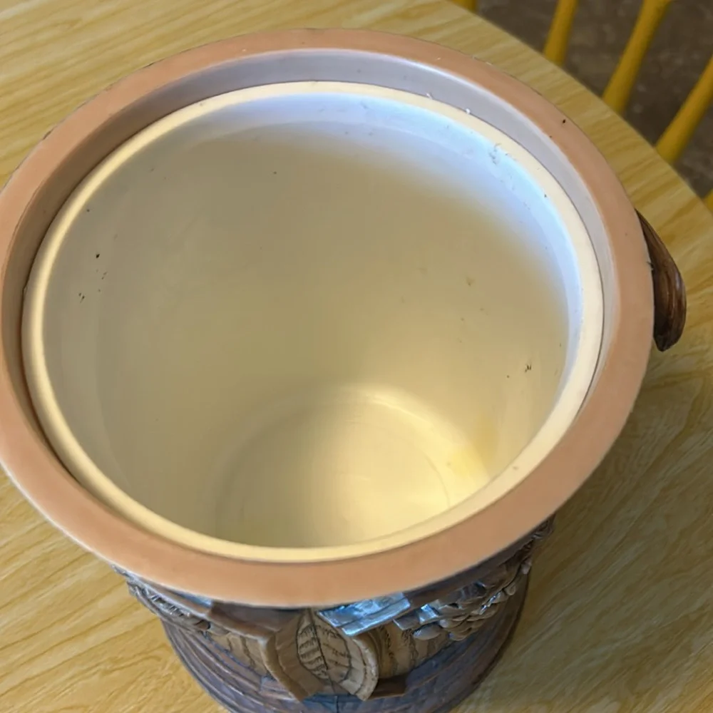 Vintage Faux wood ice bucket. 70’s